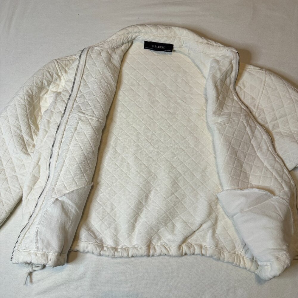 Zara ‎ Oversized Quilted Bomber Jacket Size XS - Picture 3 of 12